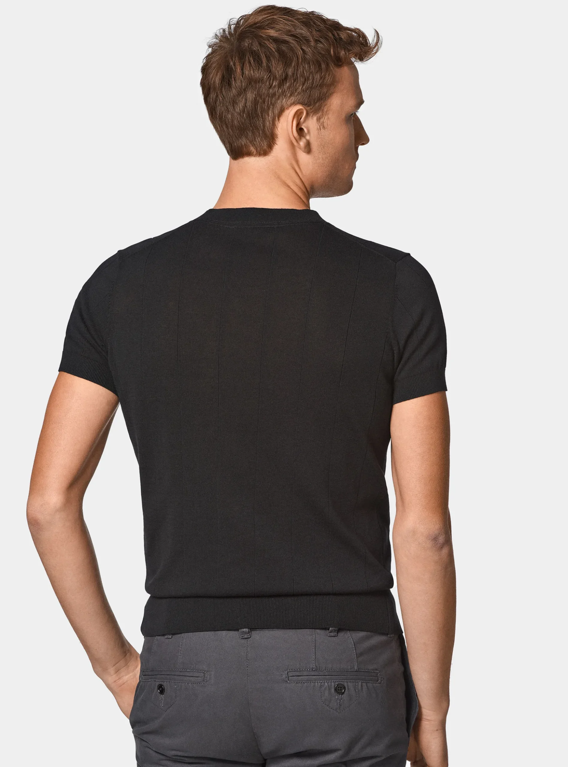 Maglia in puro cotone costa piatta
