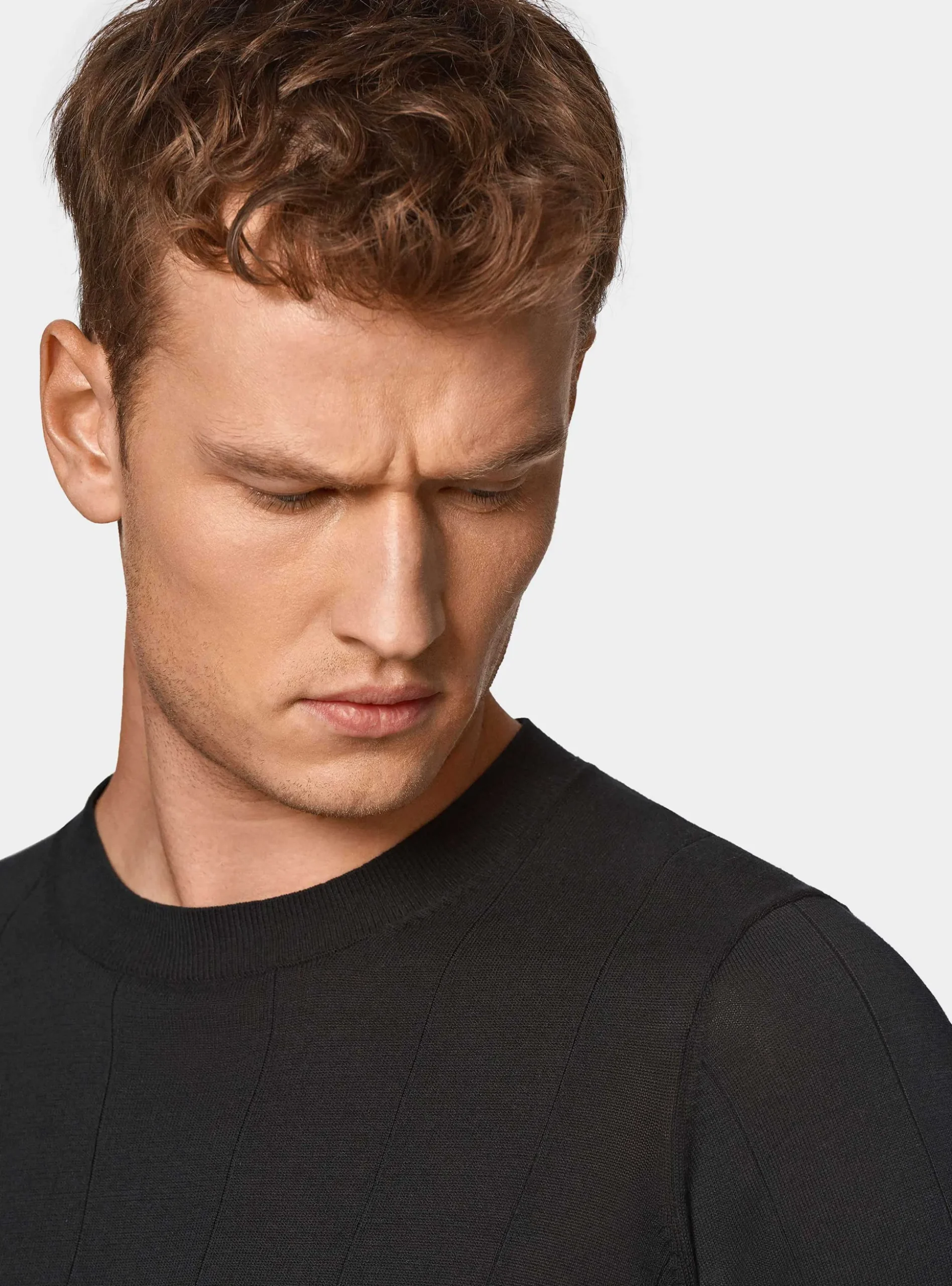Maglia in puro cotone costa piatta