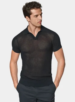Maglia polo in crochet
