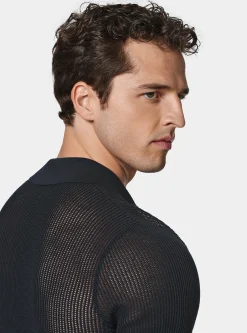 Maglia polo in crochet