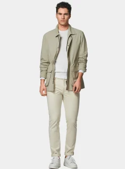 Pantaloni 5 tasche in twill di cotone
