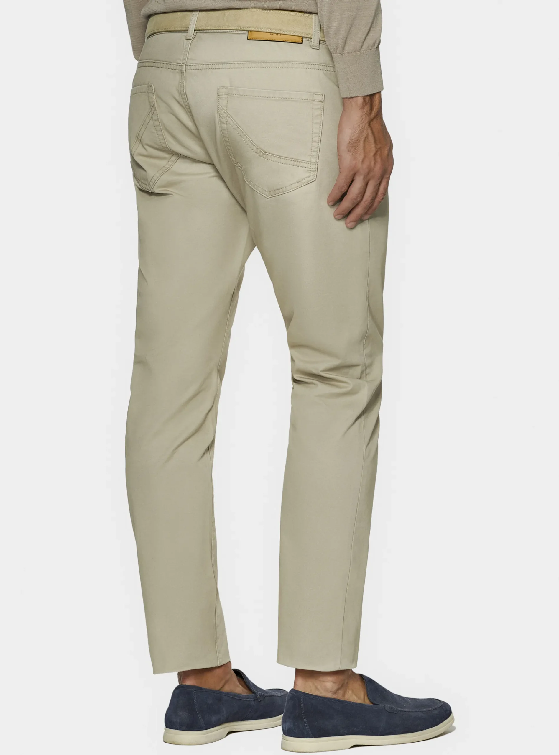 Pantaloni 5 tasche in twill di cotone