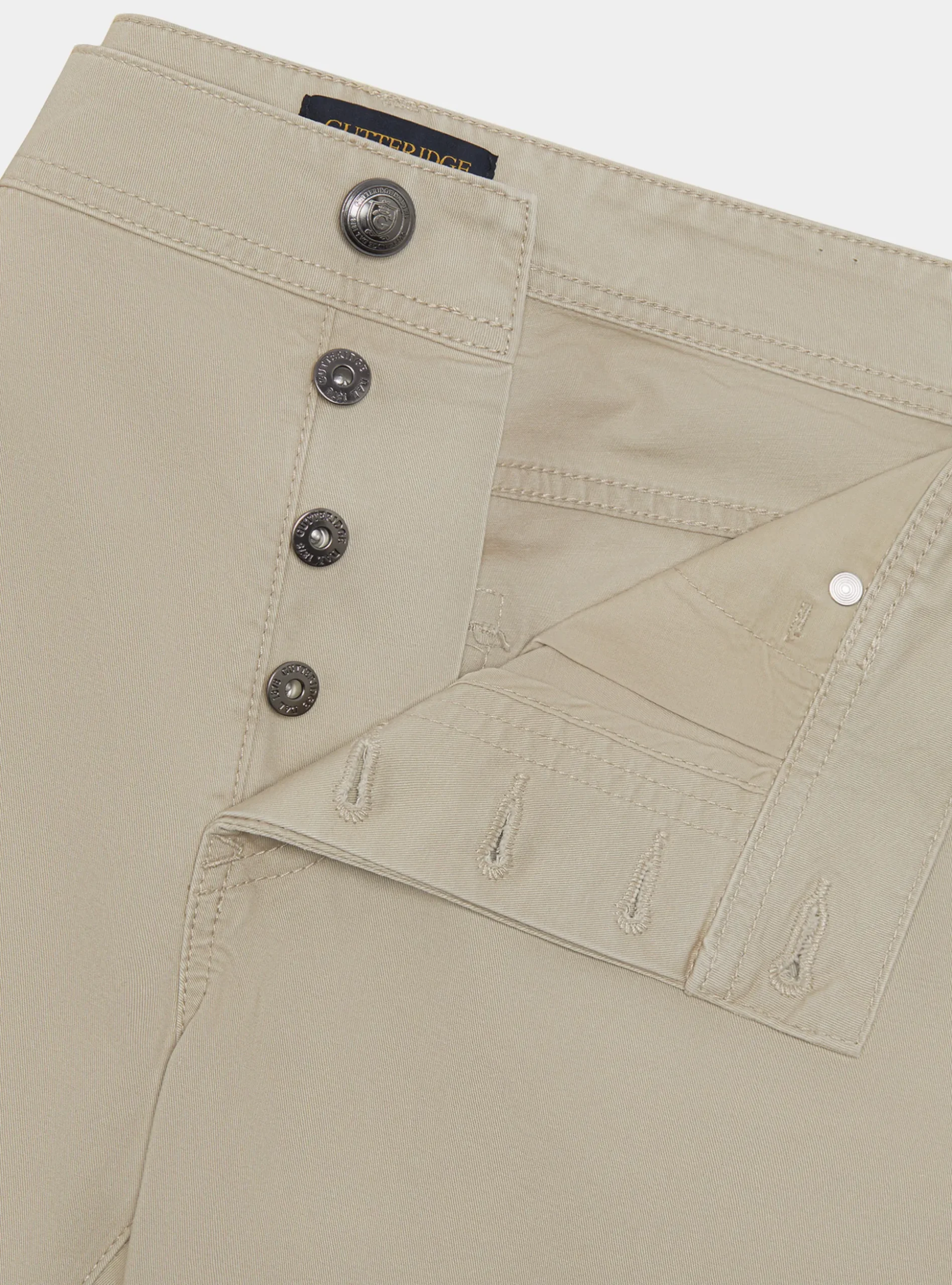 Pantaloni 5 tasche in twill di cotone