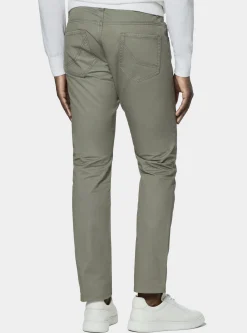 Pantaloni 5 tasche in twill di cotone