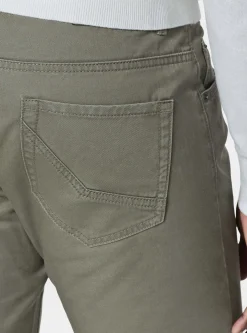 Pantaloni 5 tasche in twill di cotone