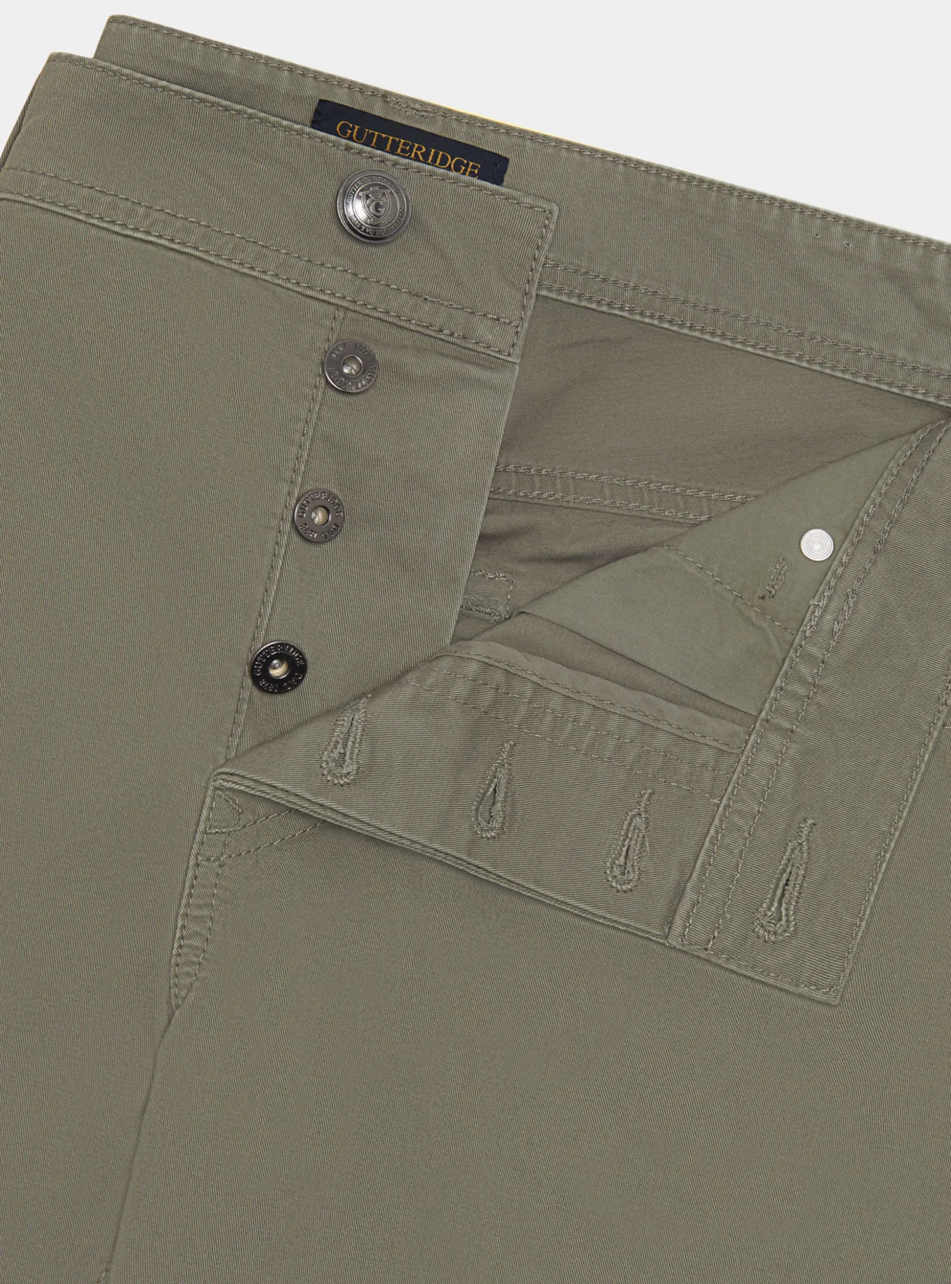 Pantaloni 5 tasche in twill di cotone