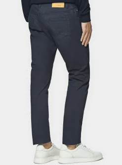 Pantaloni 5 tasche in twill di cotone