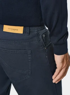 Pantaloni 5 tasche in twill di cotone