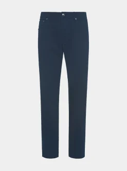 Pantaloni 5 tasche in twill di cotone