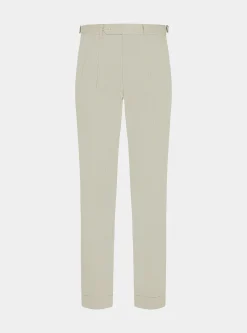 Pantaloni abito doppiopetto in cotone e lino