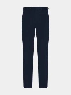 Pantaloni abito doppiopetto in cotone e lino