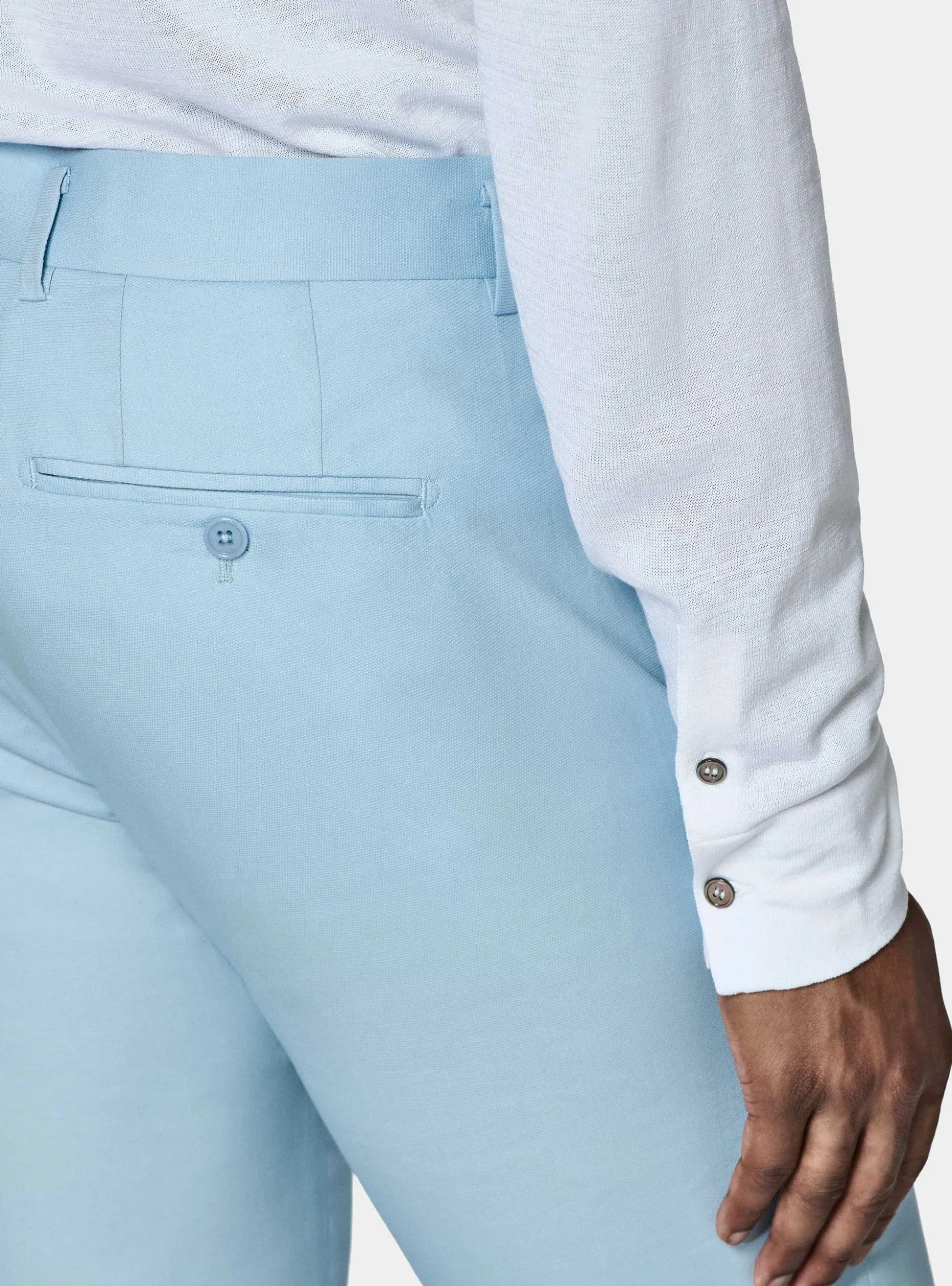 Pantaloni abito in cotone armaturato