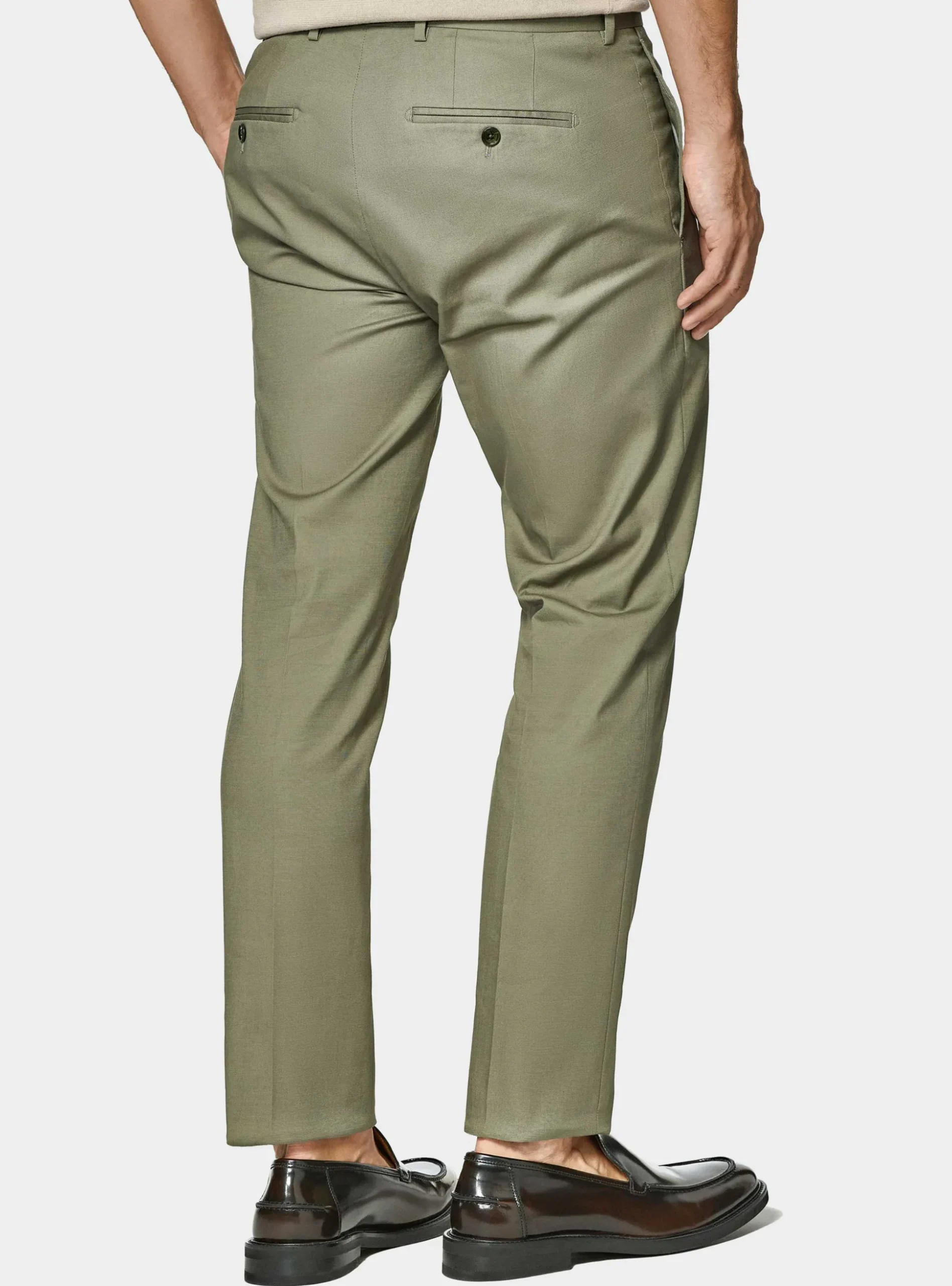 Pantaloni abito in cotone armaturato