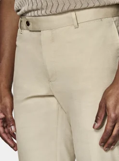 Pantaloni abito in cotone armaturato