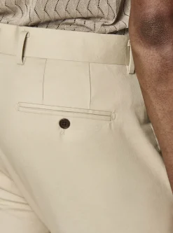 Pantaloni abito in cotone armaturato