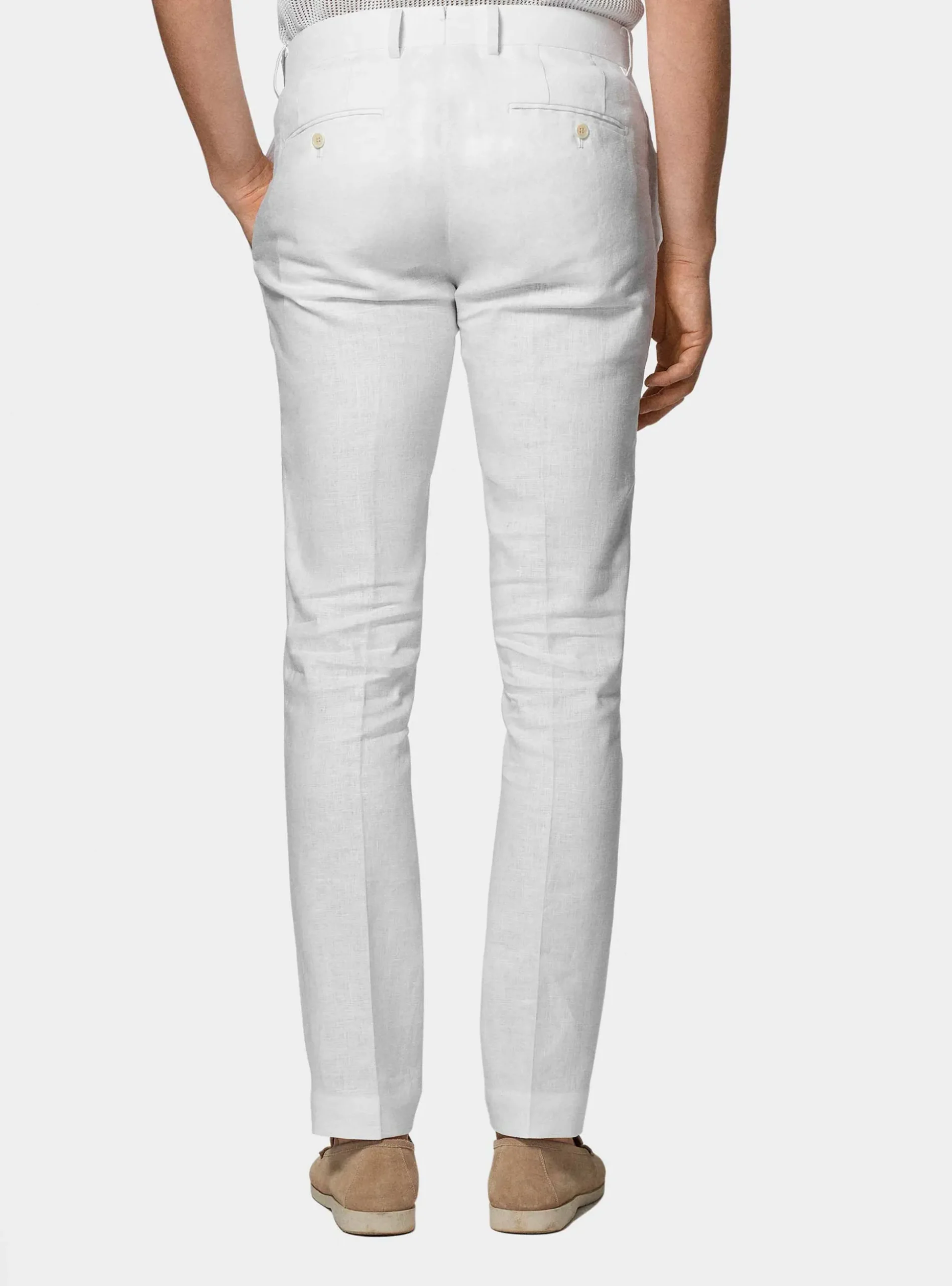 Pantaloni abito in puro lino