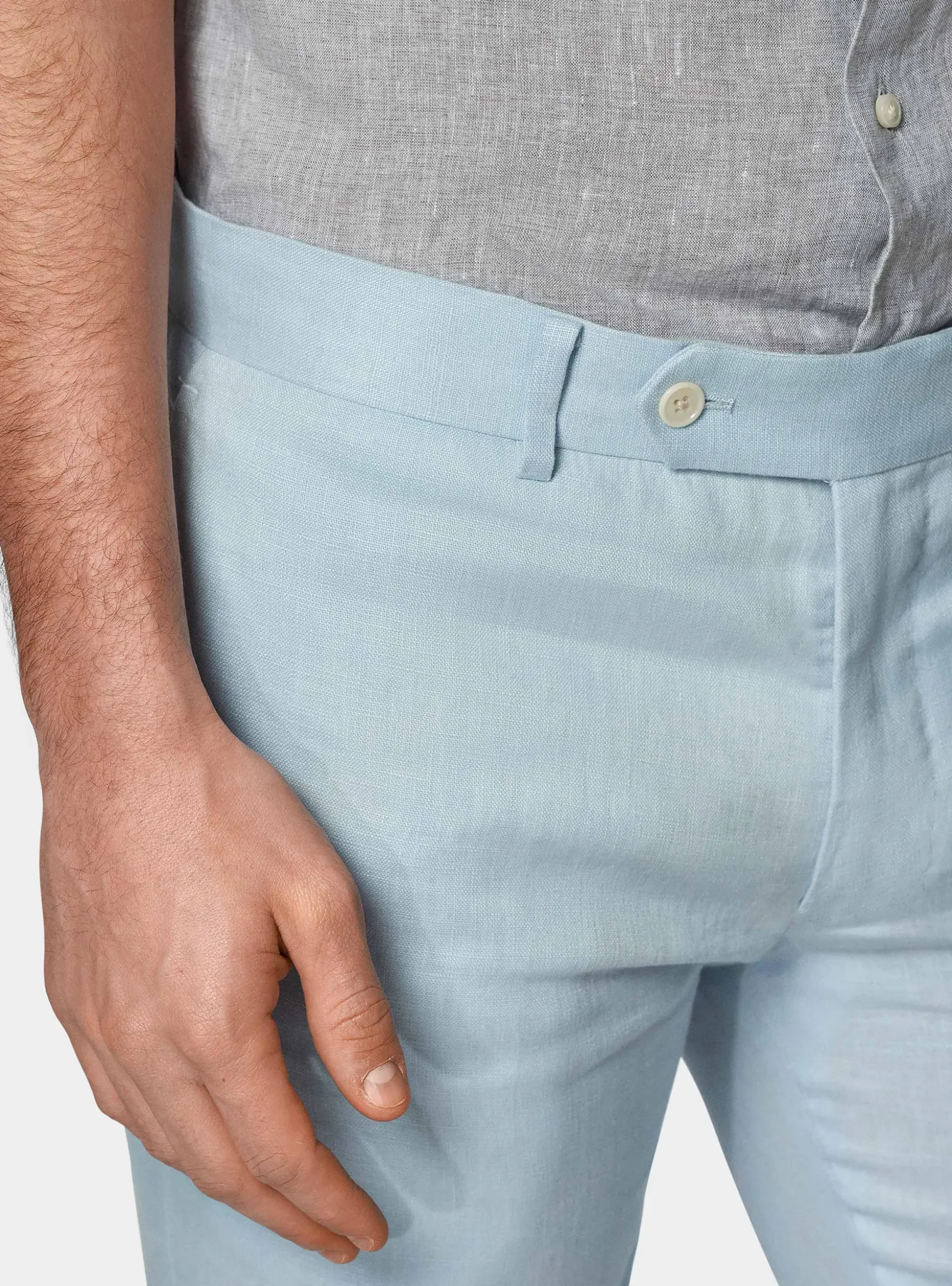 Pantaloni abito in puro lino