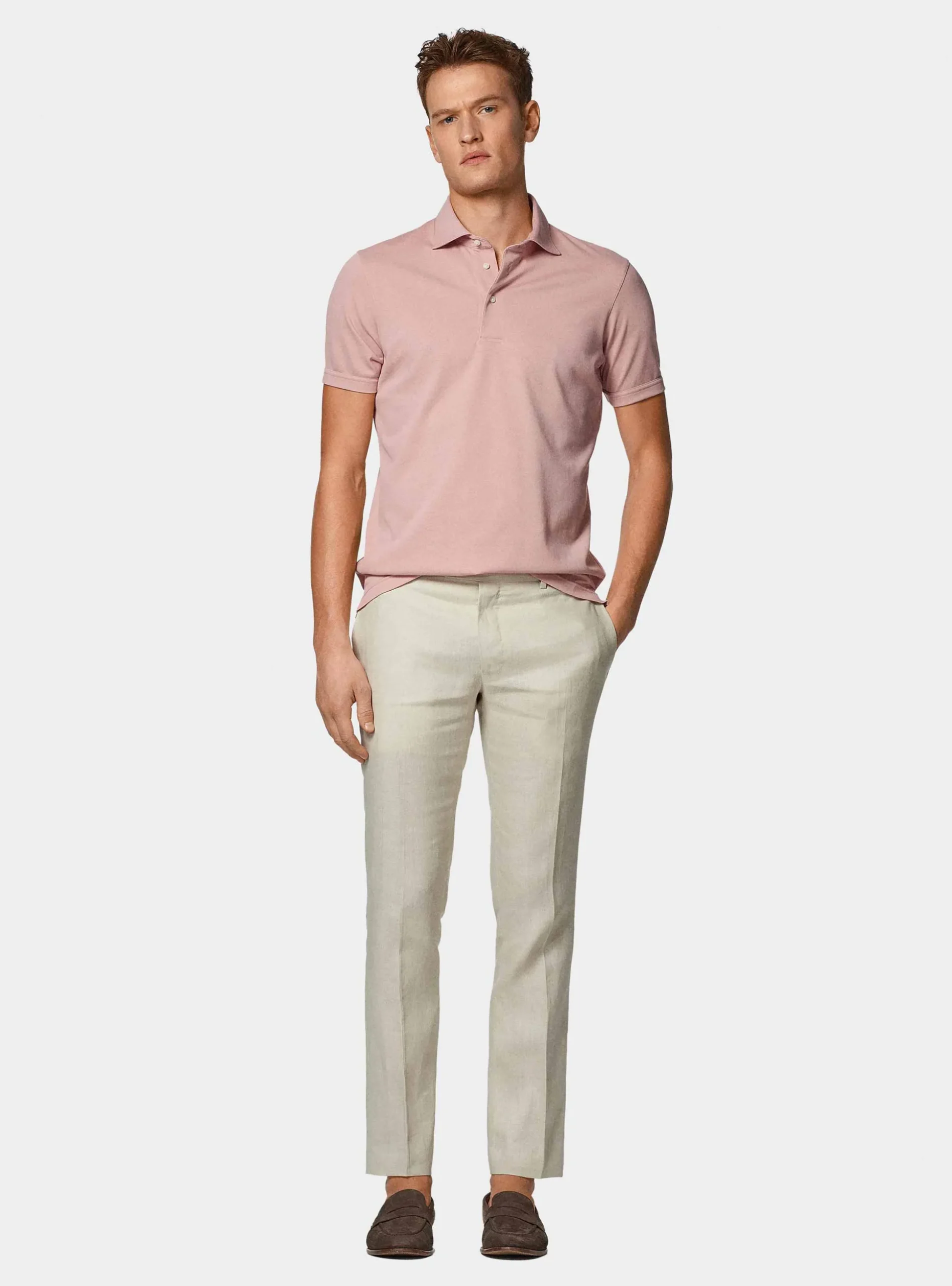 Pantaloni abito in puro lino