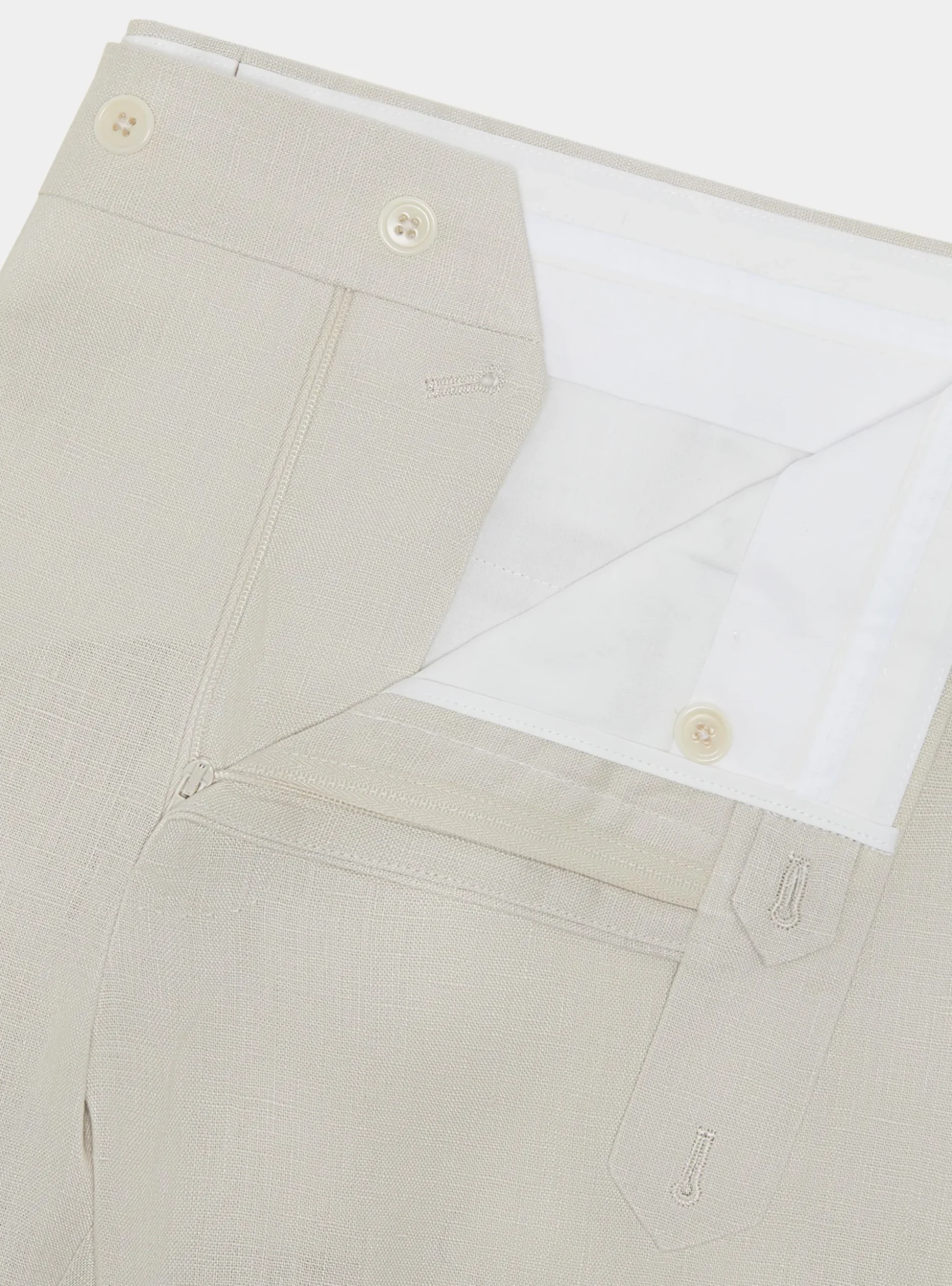 Pantaloni abito in puro lino