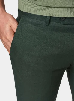 Pantaloni abito in puro lino