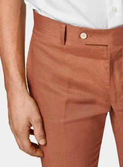 Pantaloni abito in puro lino