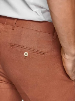 Pantaloni abito in puro lino