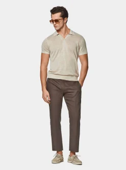 Pantaloni abito in puro lino