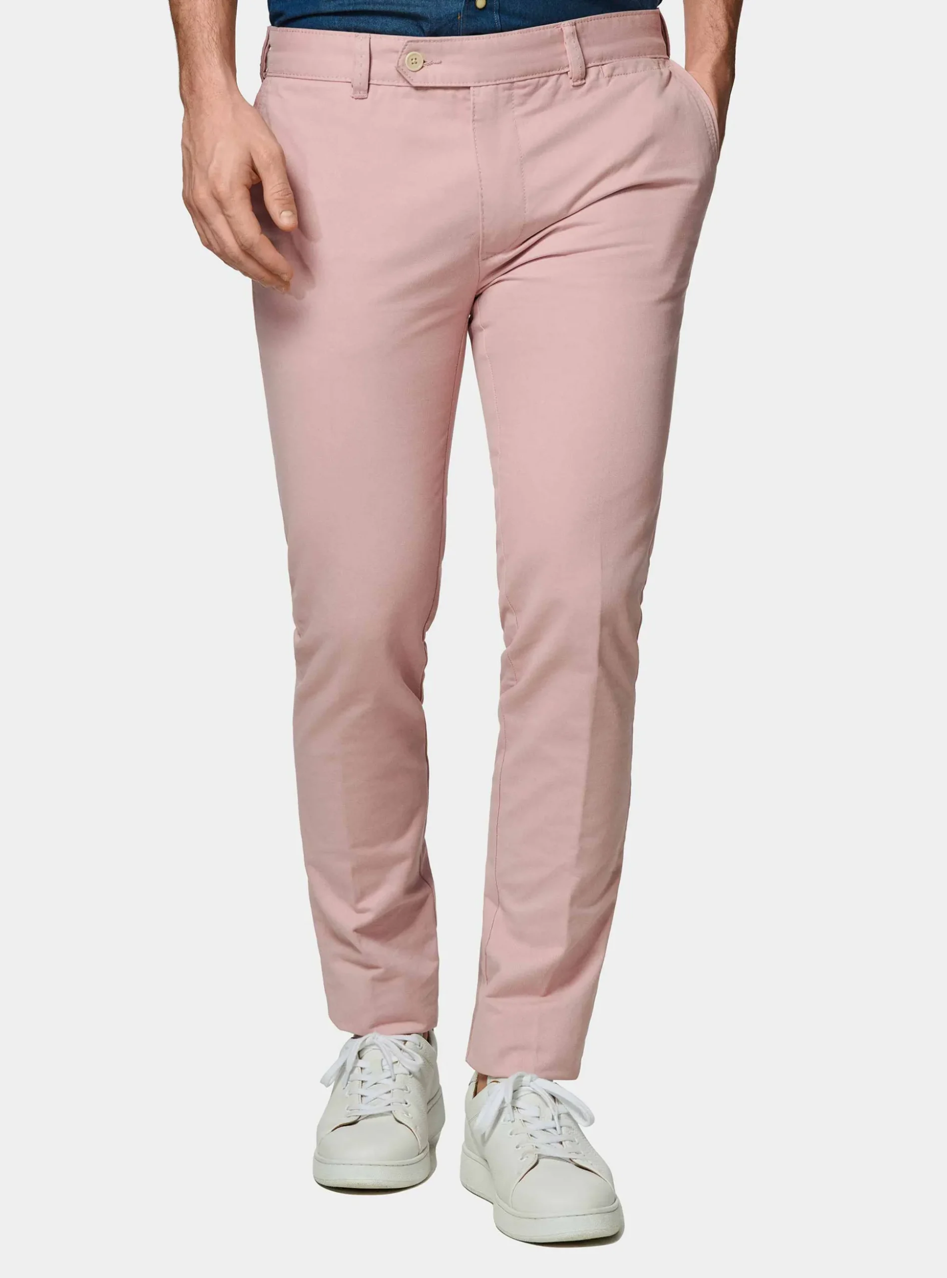 Pantaloni chino slim fit in cotone twill