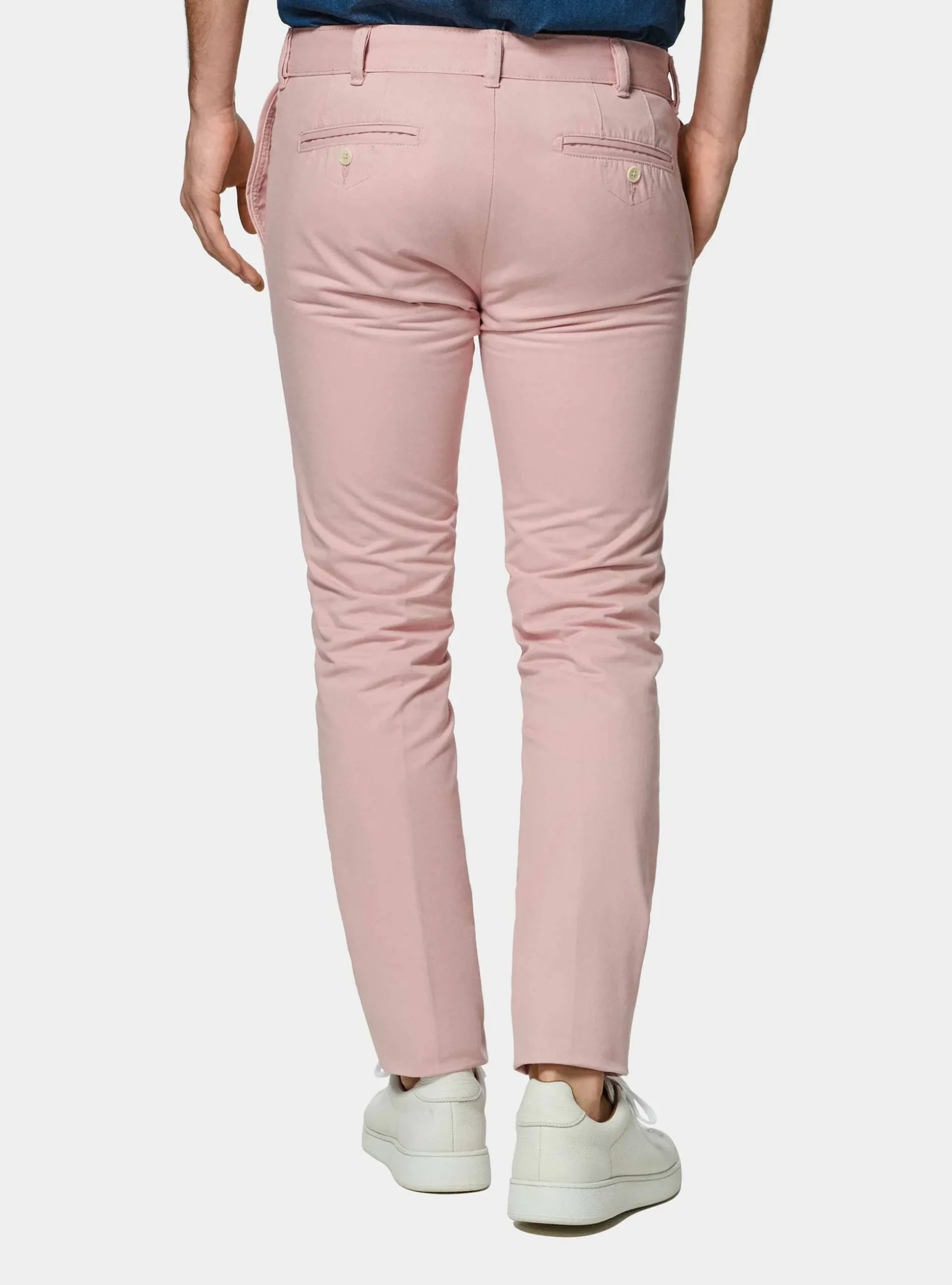 Pantaloni chino slim fit in cotone twill