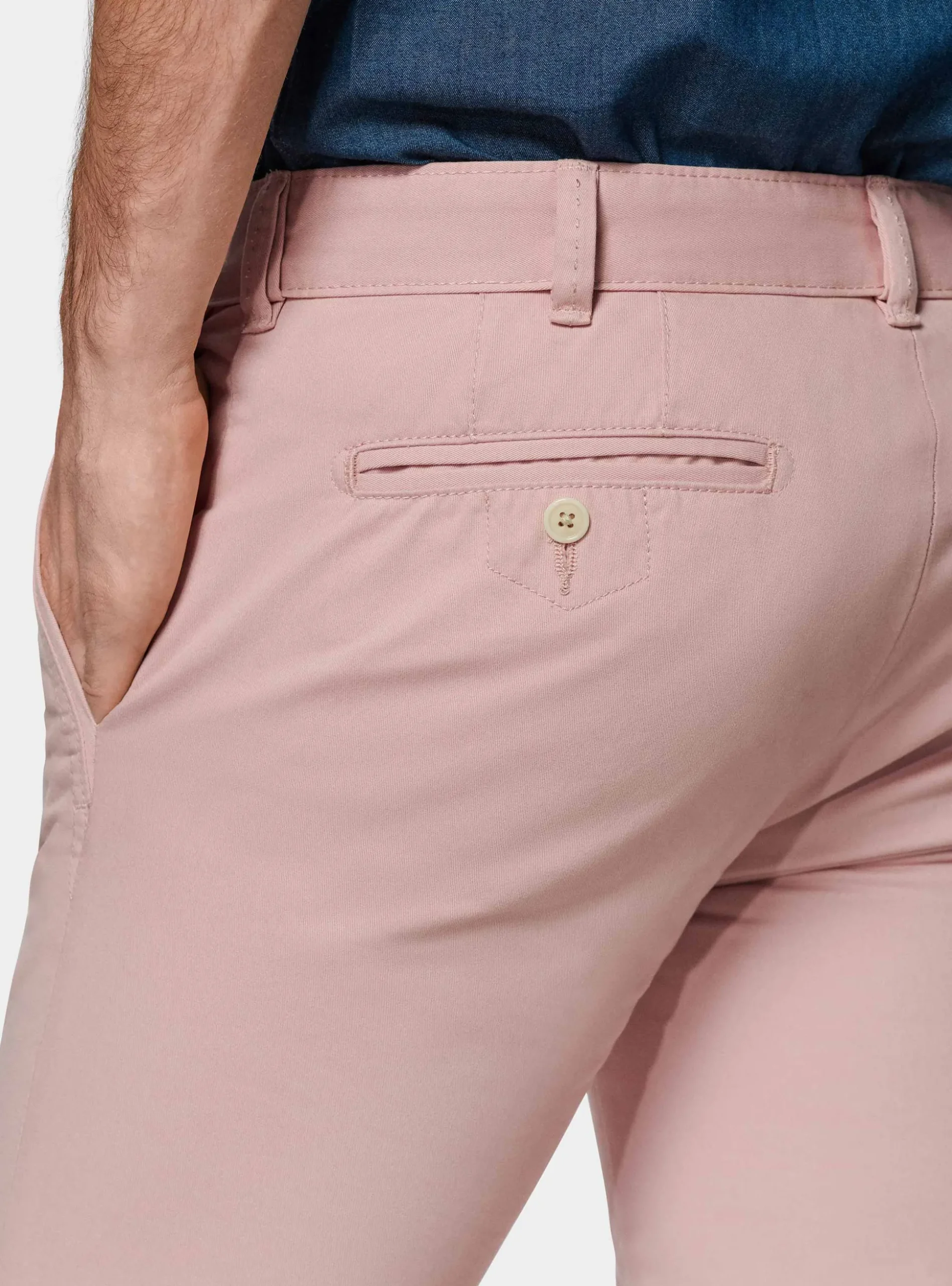 Pantaloni chino slim fit in cotone twill