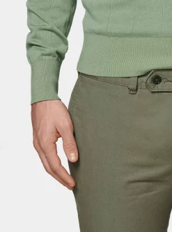 Pantaloni chino slim fit in cotone twill