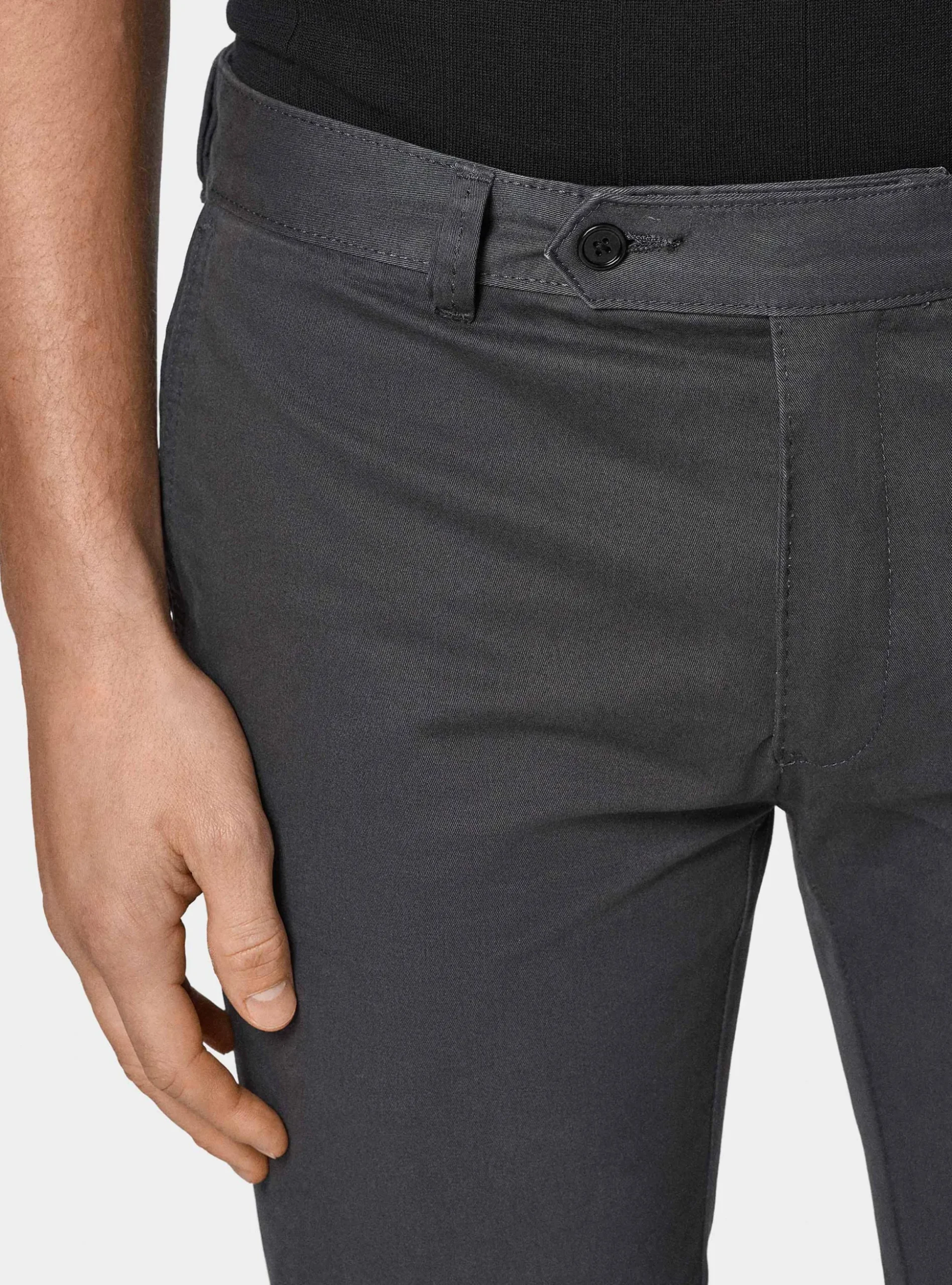 Pantaloni chino slim fit in cotone twill