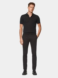 Pantaloni chino slim fit in cotone twill