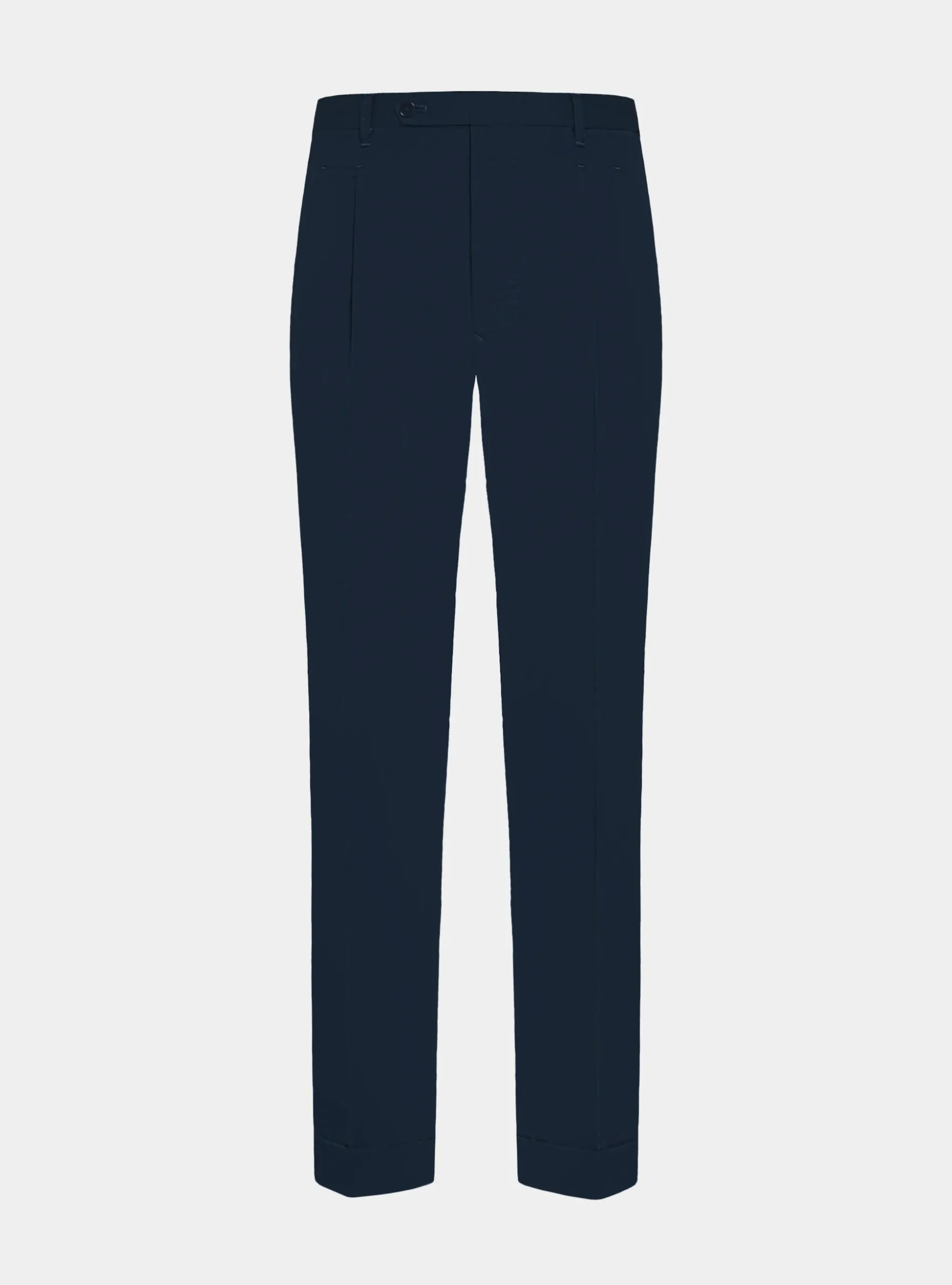 Pantaloni con pince in cotone popeline