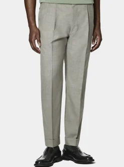 Pantaloni doppia pince in pura lana Vitale Barberis Canonico