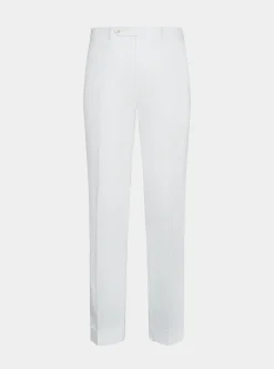 Pantaloni doppia pince in puro lino
