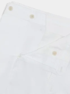Pantaloni doppia pince in puro lino