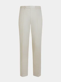 Pantaloni doppia pince in puro lino
