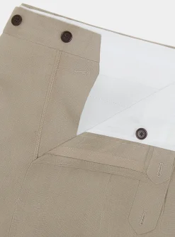 Pantaloni doppia pince in puro lino