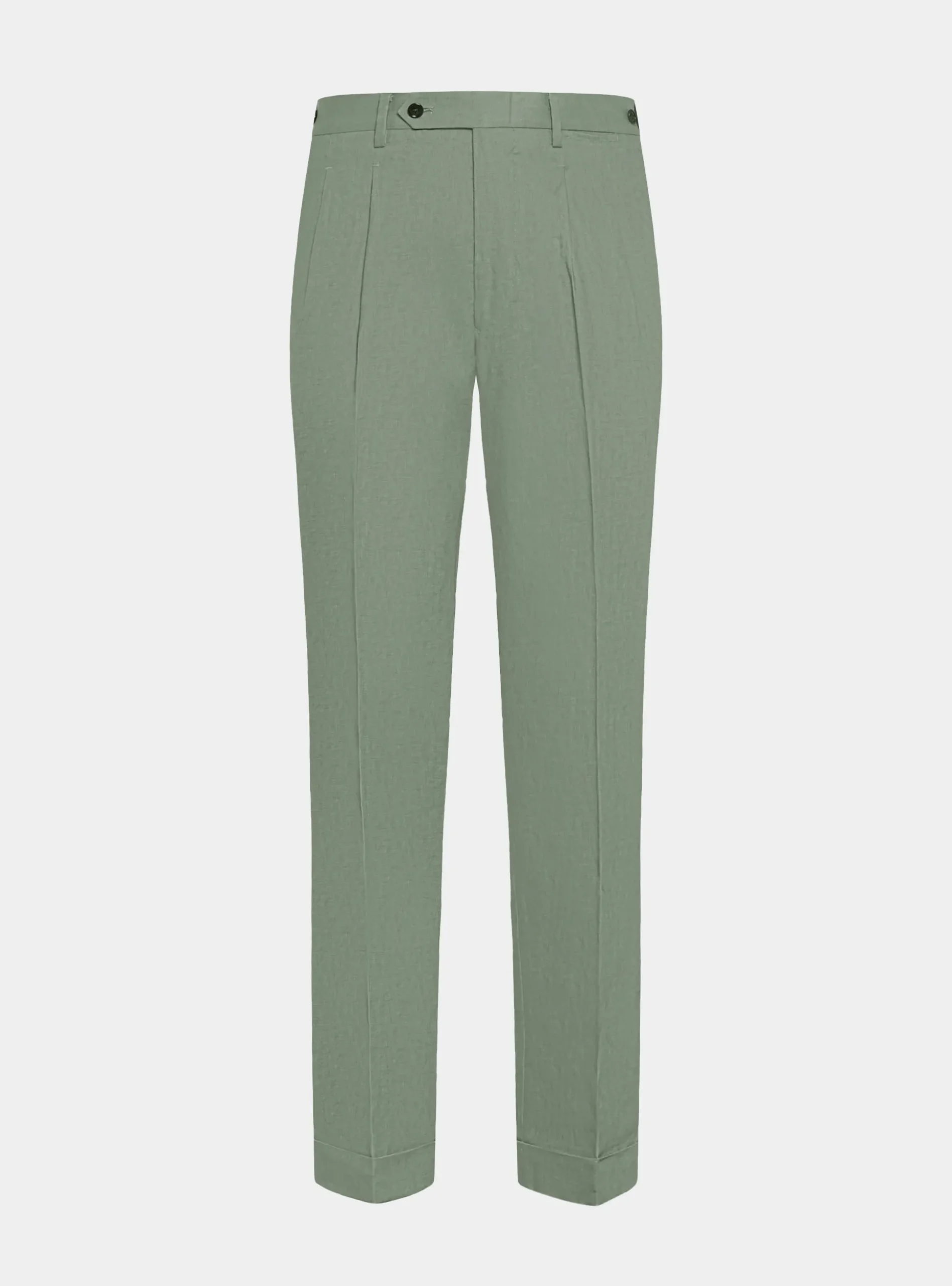 Pantaloni doppia pince in puro lino