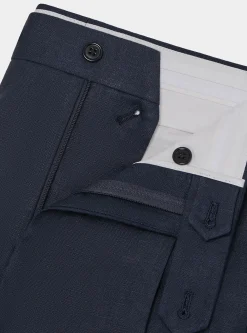 Pantaloni doppia pince in puro lino