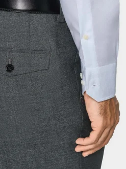 Pantaloni doppia pince in pura lana Vitale Barberis Canonico