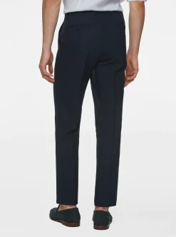 Pantaloni drop 4 in pura lana