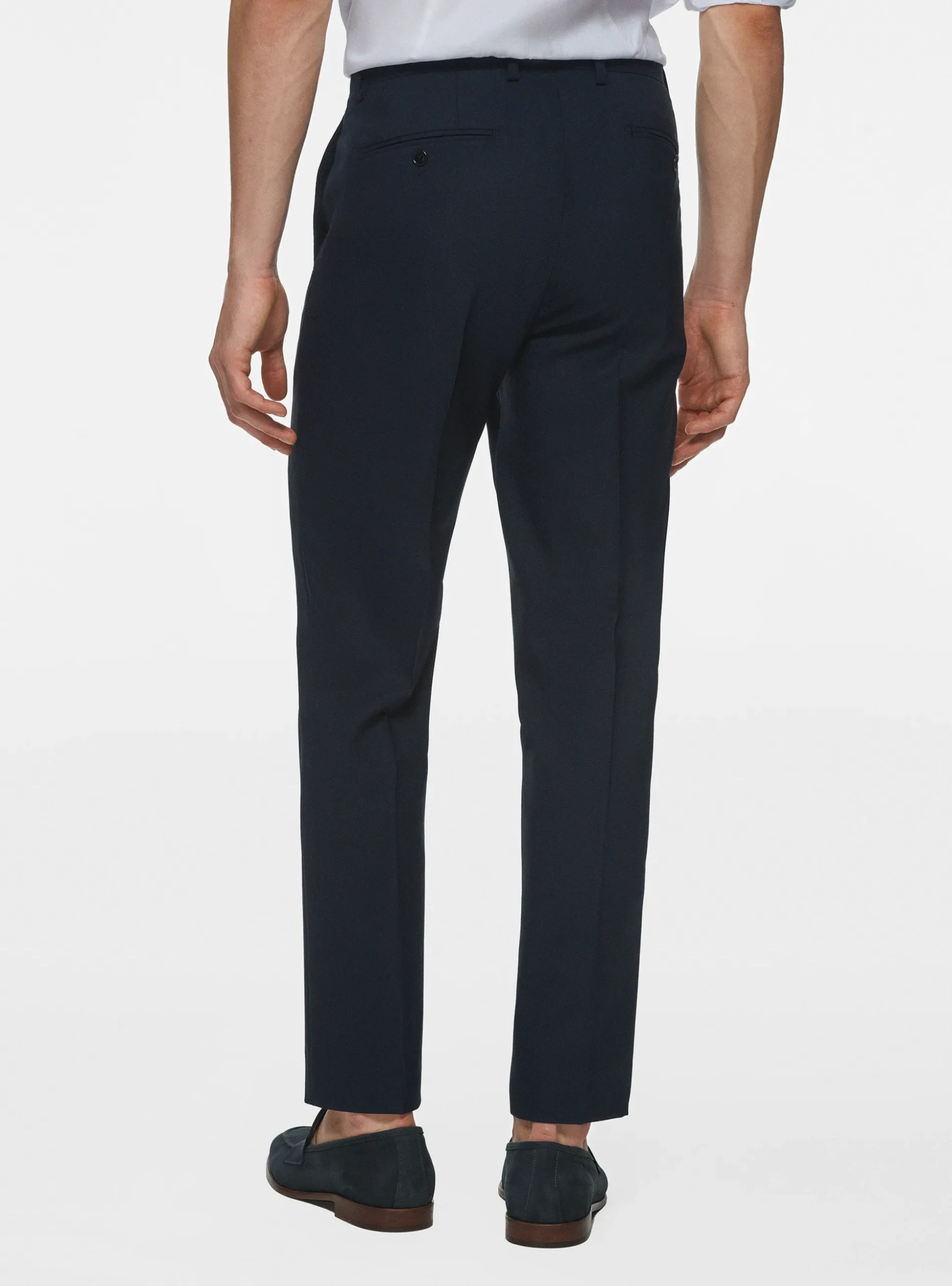 Pantaloni drop 4 in pura lana
