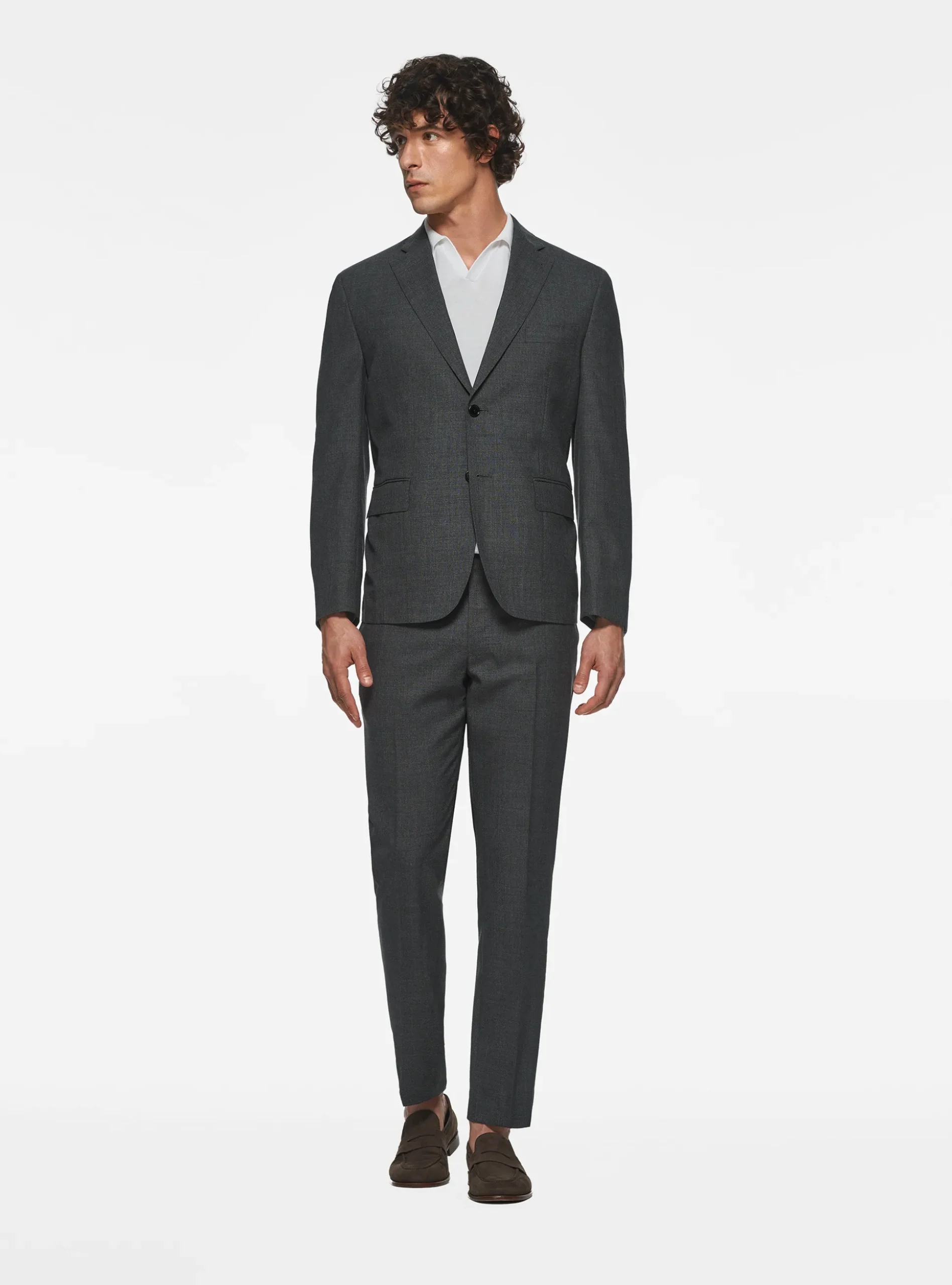 Pantaloni drop 4 in pura lana