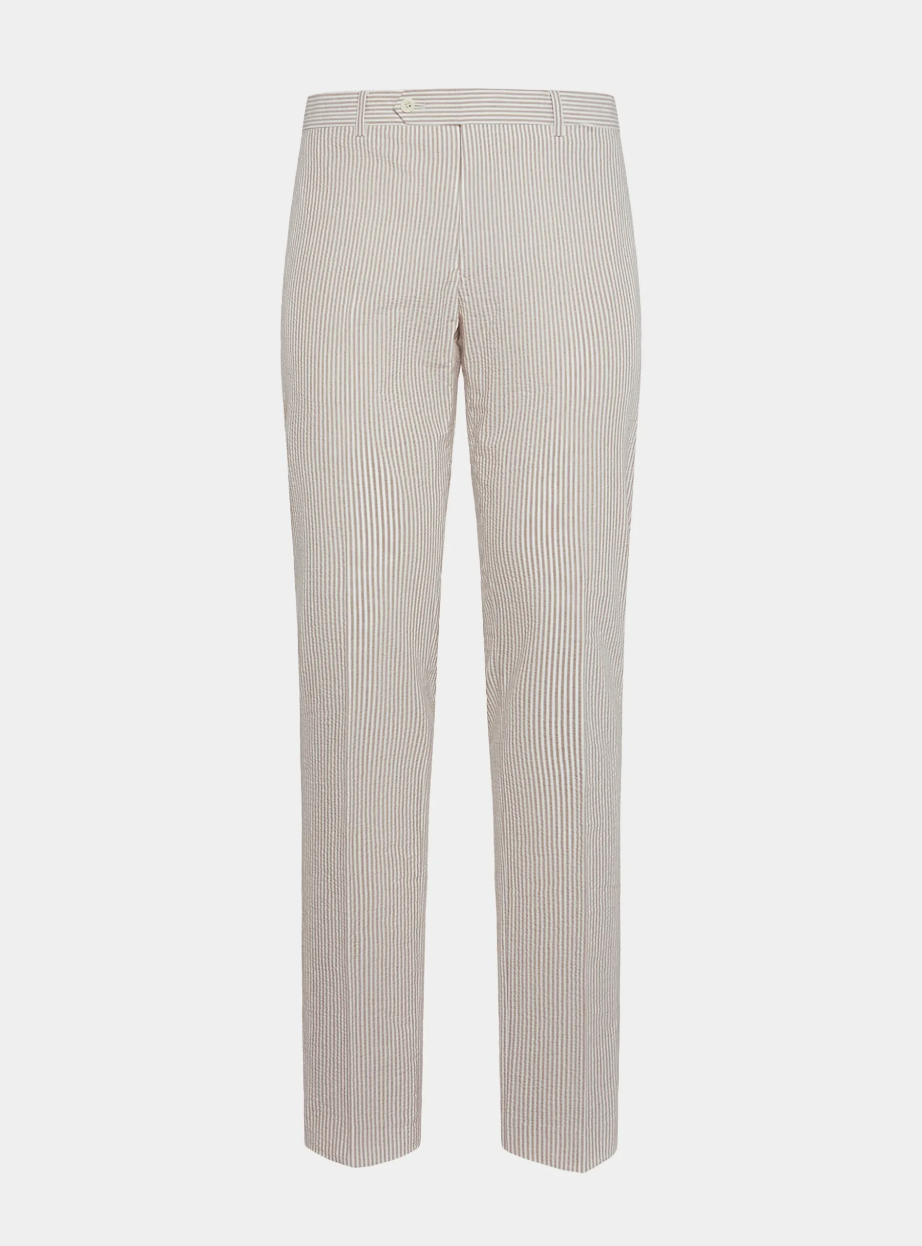Pantaloni seersucker in misto cotone rigato
