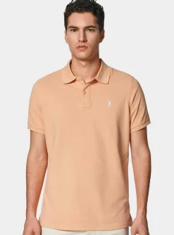Peach polo shirt