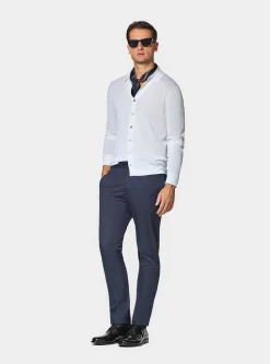 Polo camicia in maglia in cotone e seta