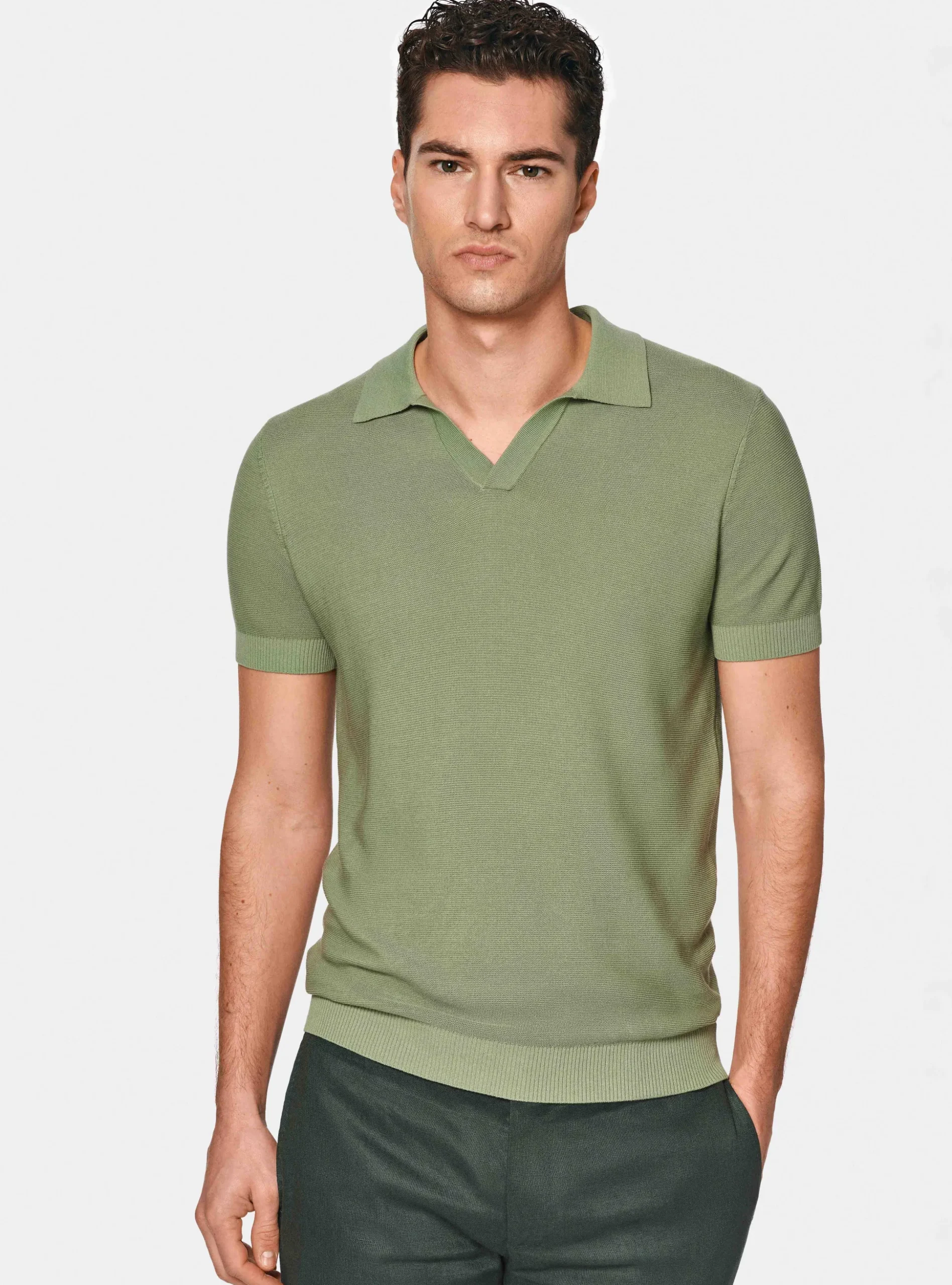 Polo in maglia links in cotone extrafine