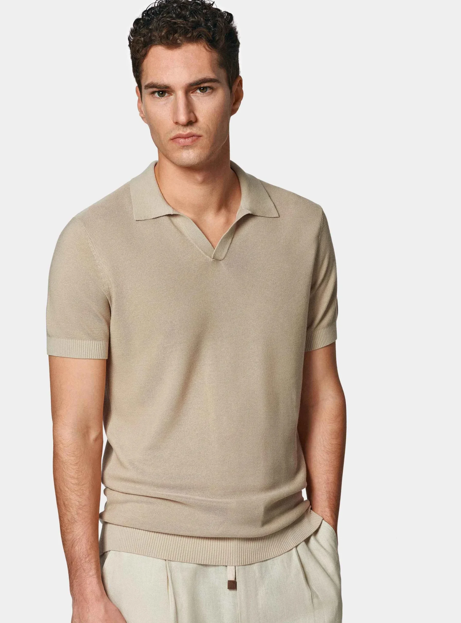 Polo in maglia links in cotone extrafine